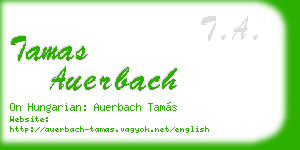 tamas auerbach business card
