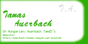 tamas auerbach business card